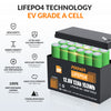 POOVER 12.8v 12ah LiFEPO4 Battery, Lithium Battery For Fish Finder