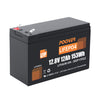 POOVER 12.8v 12ah LiFEPO4 Battery, Lithium Battery For Fish Finder
