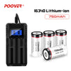 POOVER 3.7V 16340 Lithium-ion Batteries 750mAh