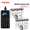 POOVER 3.7V 16340 Lithium-ion Batteries 750mAh