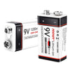 POOVER USB 9V Lithium ion Batteries 1200mAh